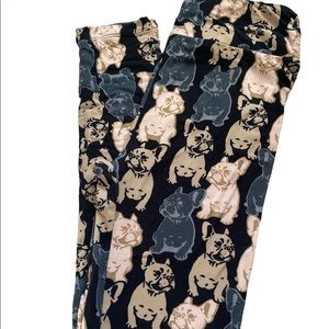 LuLaRoe french bulldog leggings One size